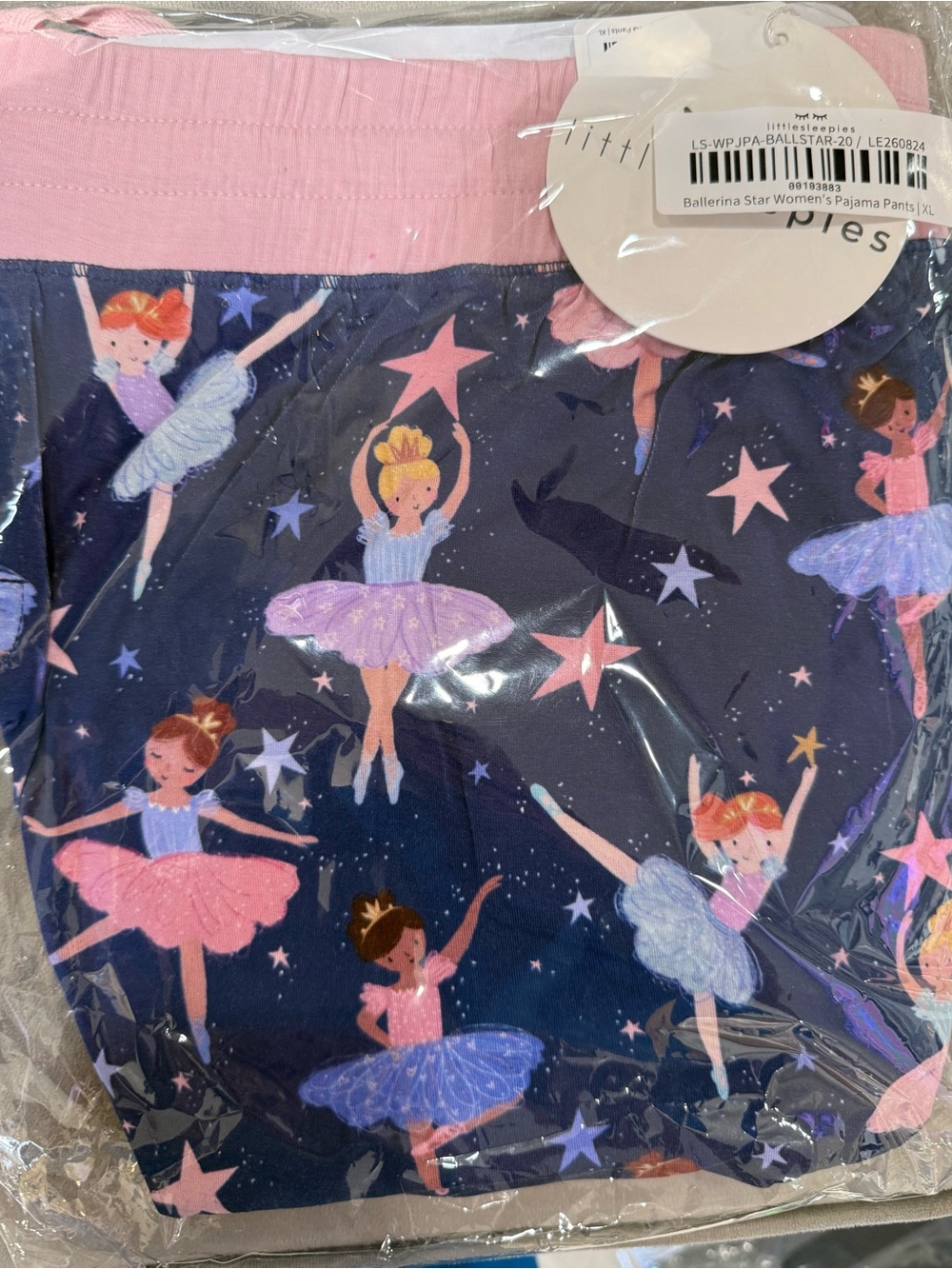 NEW Little Sleepies Ballerina Star
Women's Bamboo Jogger
Pajama Pants, Size XL